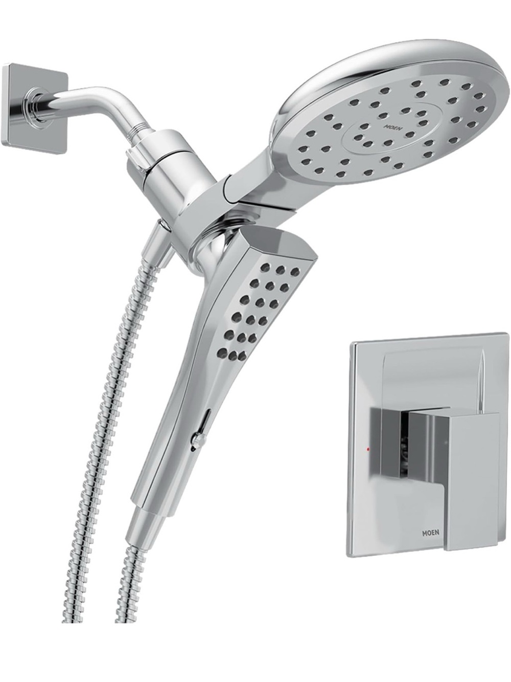 Moen Chrome Two-Head Shower System with Handheld and Rain Head
